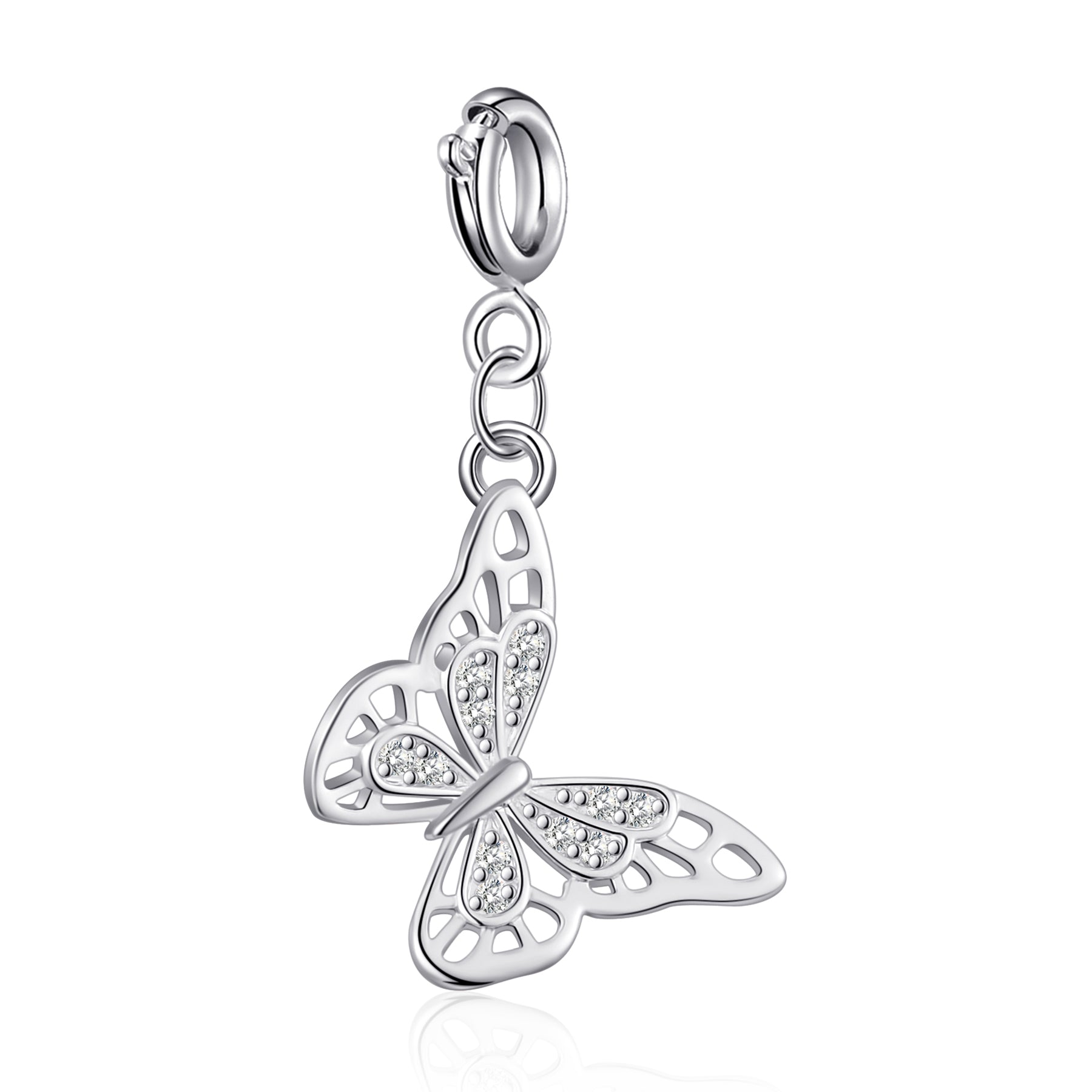 Clip On Charms Created with Zircondia® Crystals