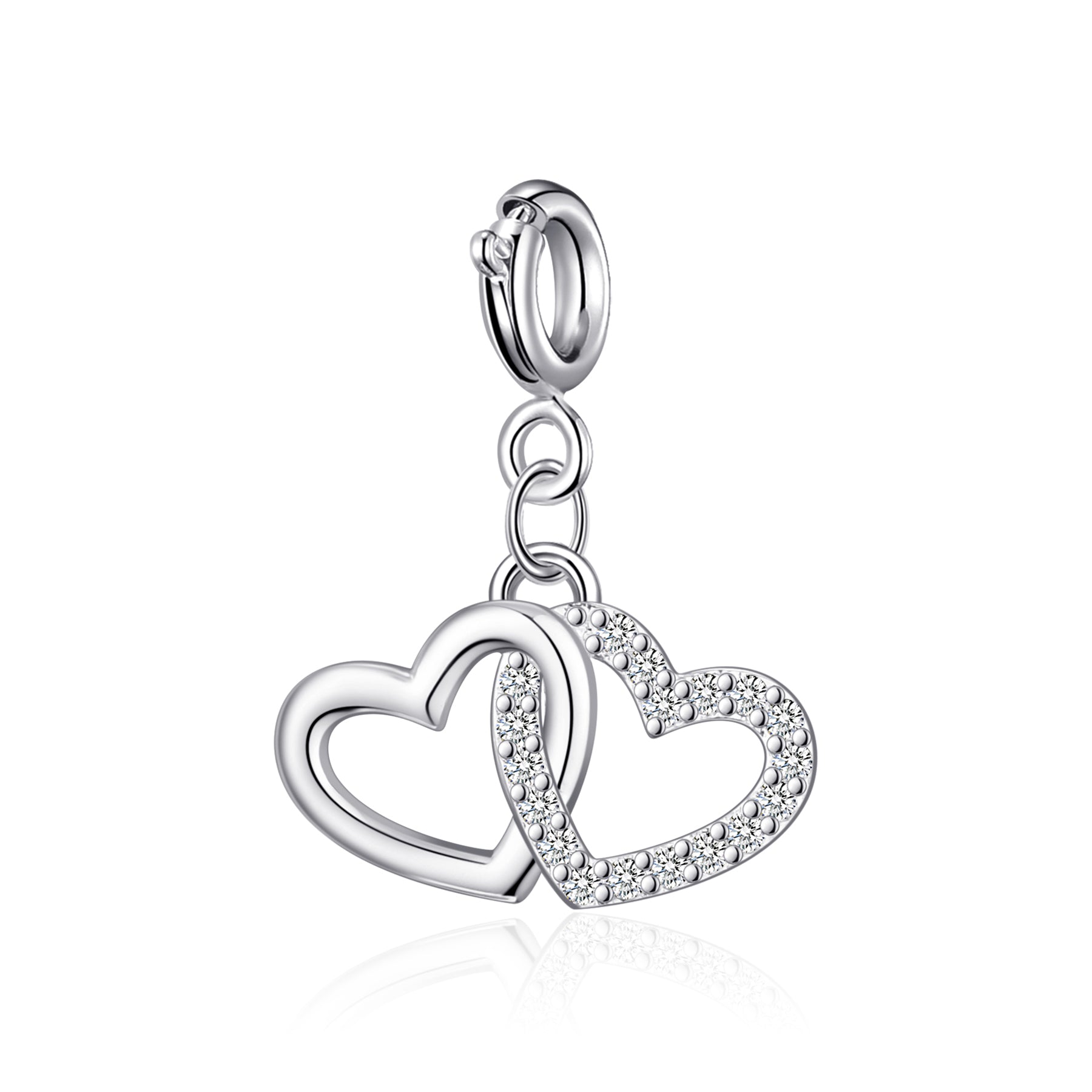 Clip On Charms Created with Zircondia® Crystals