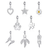 Clip On Charms Created with Zircondia® Crystals