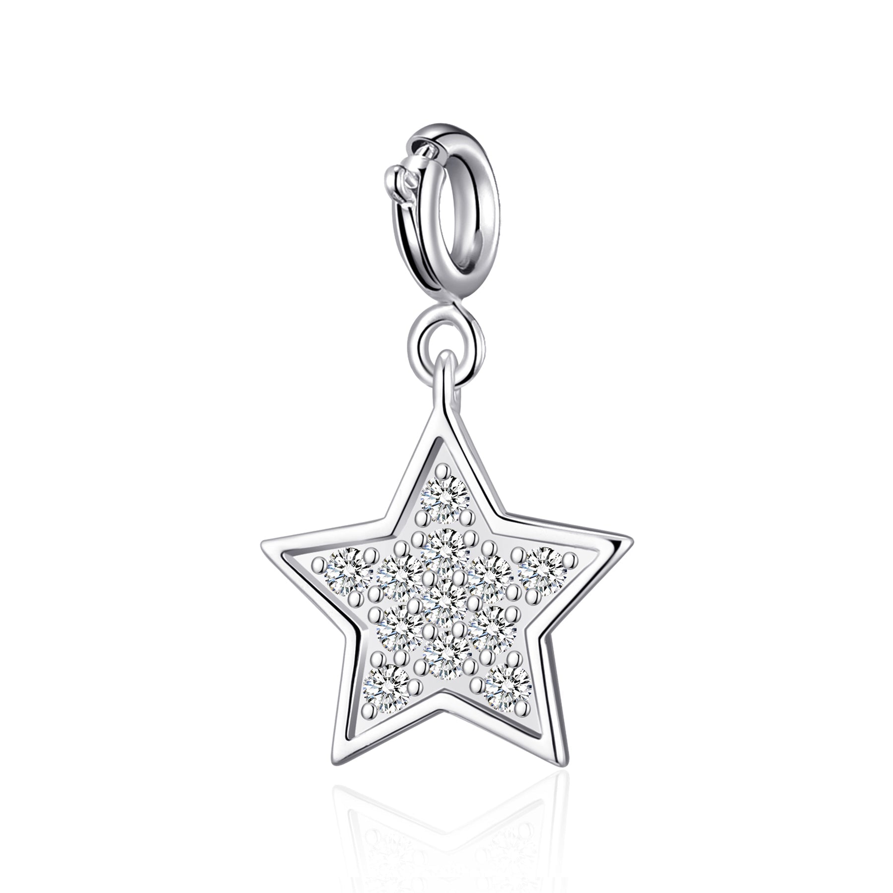 Clip On Charms Created with Zircondia® Crystals