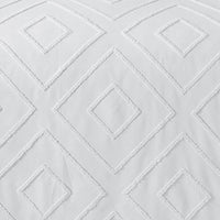 Como Tufted Duvet Cover Set with Pillowcases Grey Natural White Elegant Easy-Care Bedding Single Double King Sizes by OLIVIA ROCCO