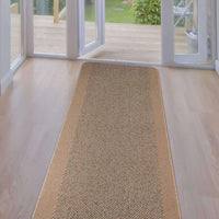 Washable Designer Beige Rug with Border for Easy Maintenance