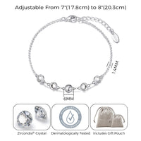 Crystal Chain Bracelet Created with Zircondia® Crystals