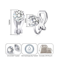 Crystal Clip On Earrings Created with Zircondia® Crystals
