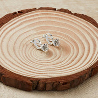 Crystal Clip On Earrings Created with Zircondia® Crystals