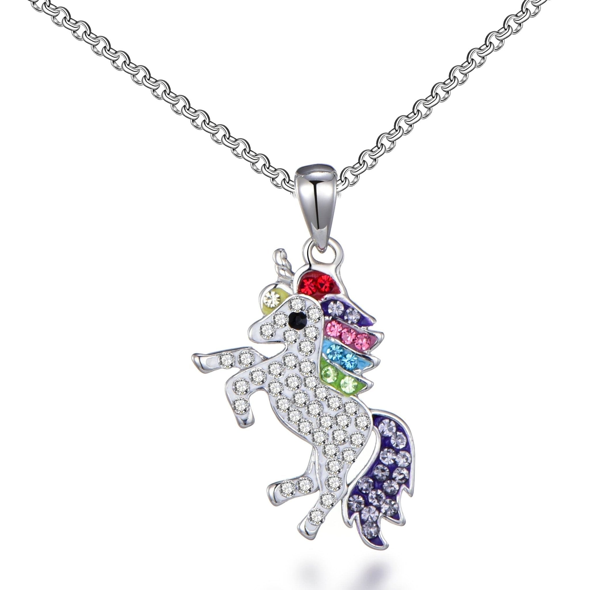 Crystal Unicorn Quote Necklace with Zircondia® Crystals