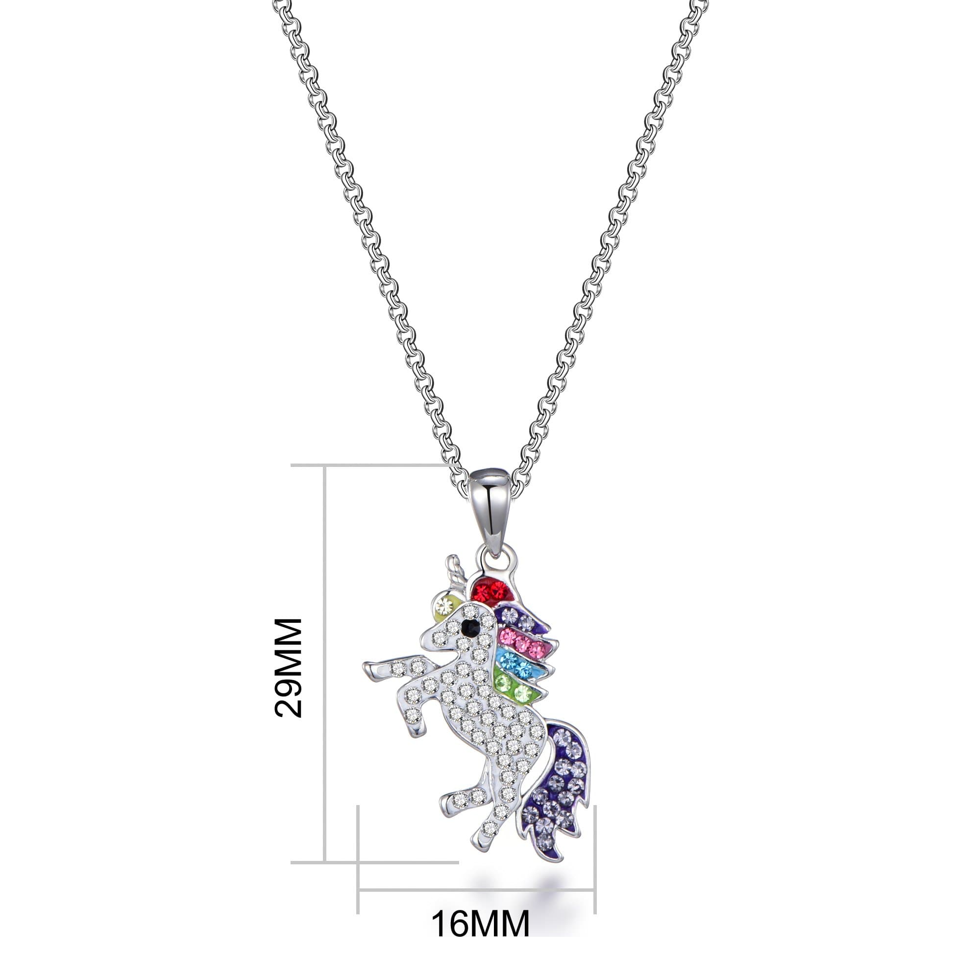 Crystal Unicorn Quote Necklace with Zircondia® Crystals
