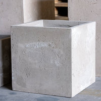Cubrosa | Truffle – 30cm Medium Concrete Square Planter – 14L Cube Plant Pot