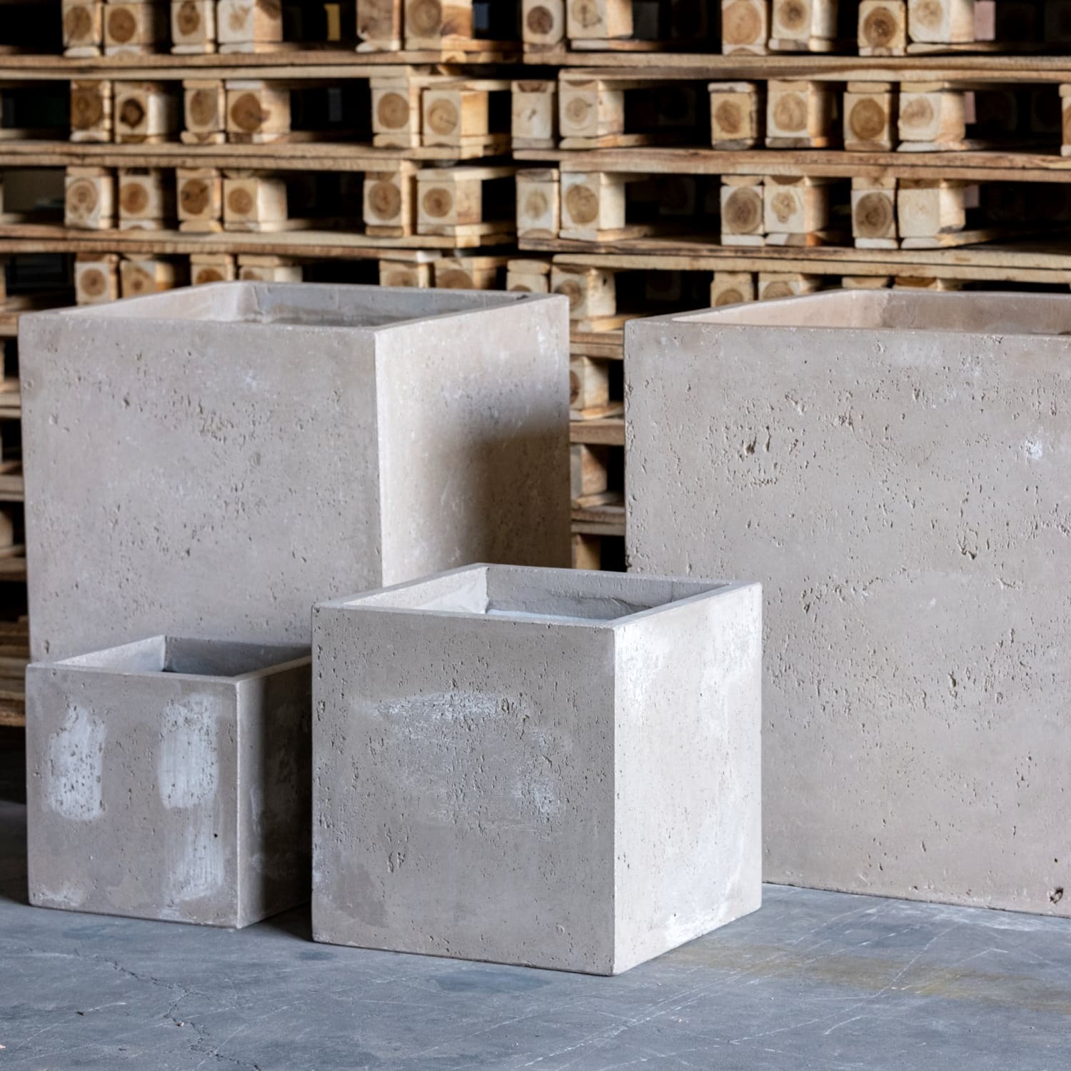 Cubrosa | Truffle – 70cm Large Square Concrete Planter – 246L Modern Outdoor Plant Pot