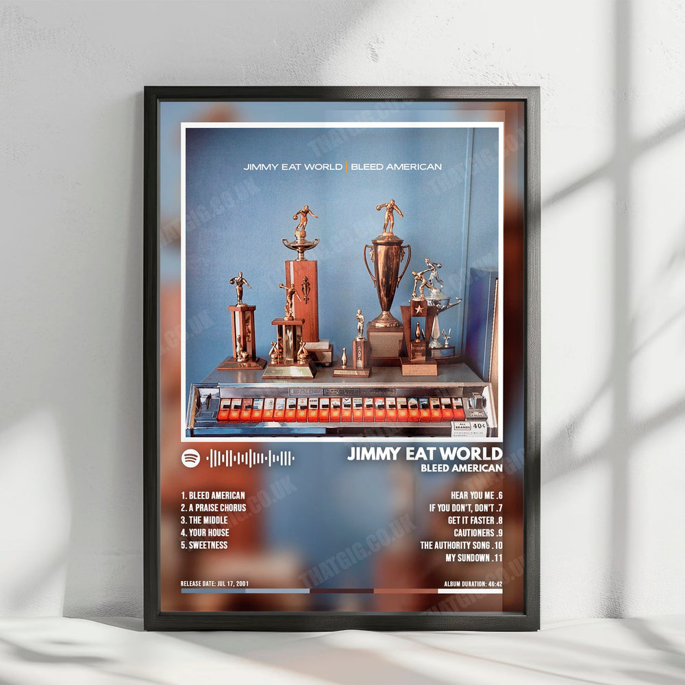 Jimmy Eat World "Bleed American" Album Cover Poster - with Complete Tracklist