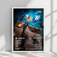 Bad Bunny "YHLQMDLG" Album Cover Poster - with Complete Tracklist