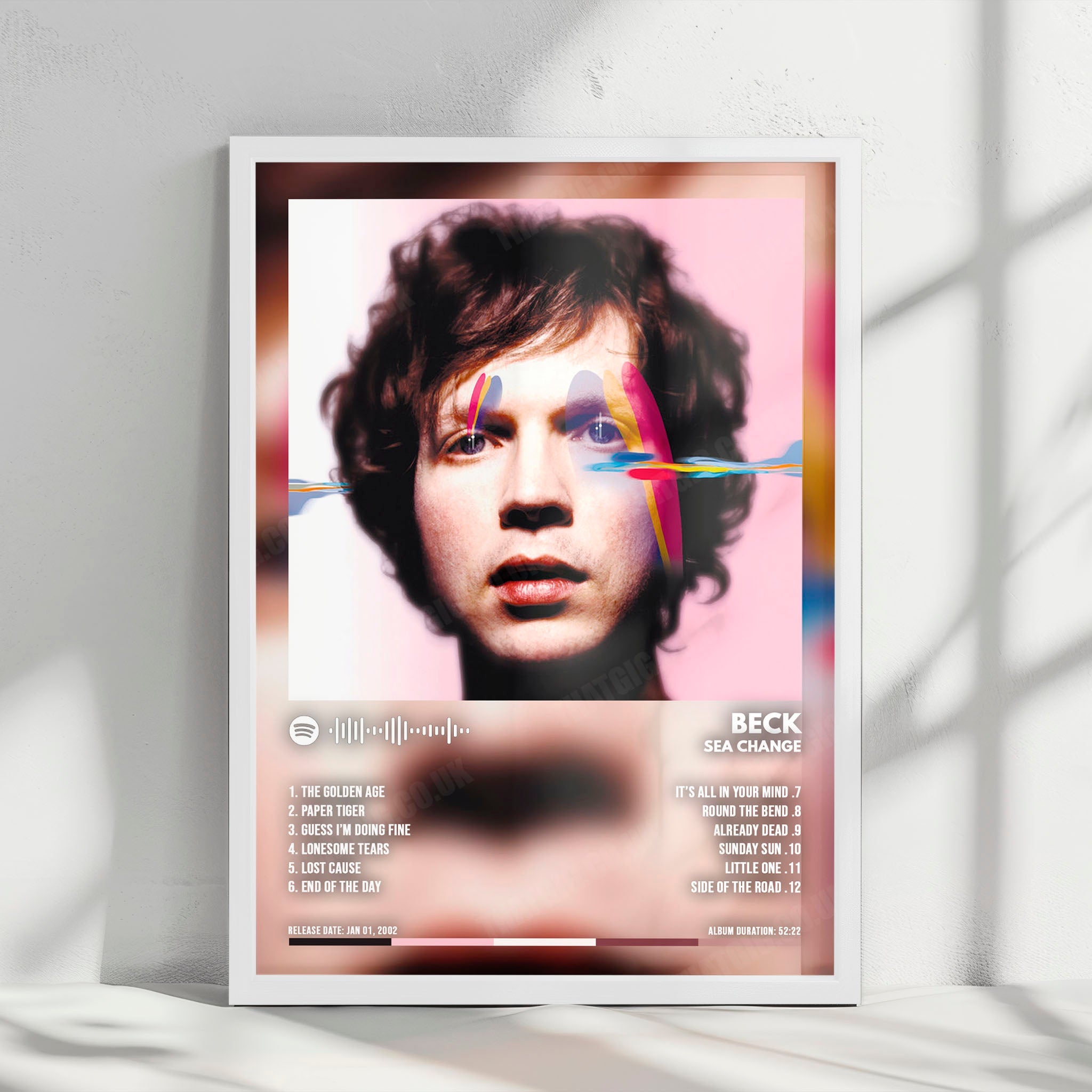 Beck "Sea Change" Album Cover Poster - with Complete Tracklist