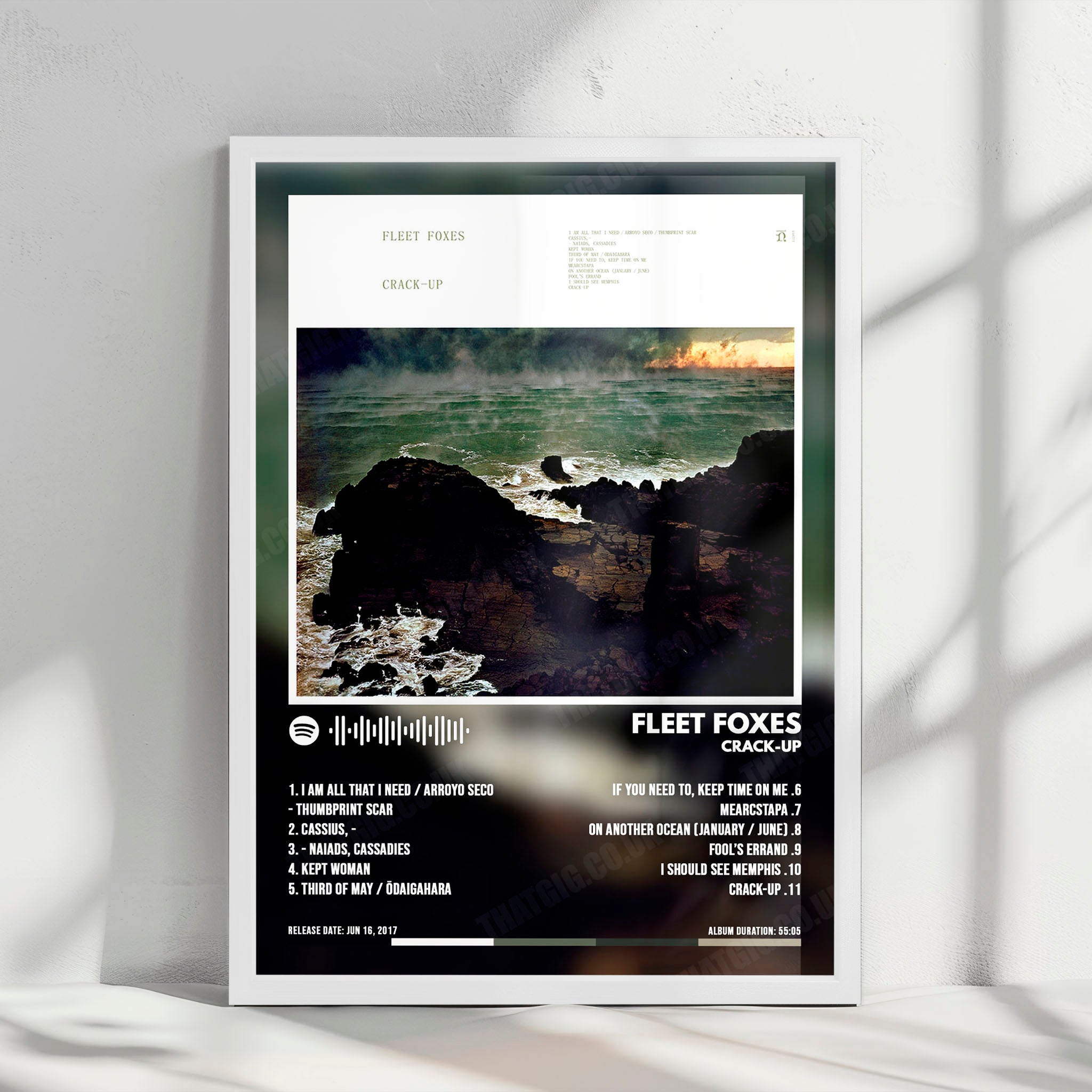 Fleet Foxes "Crack-Up" Album Cover Poster - with Complete Tracklist