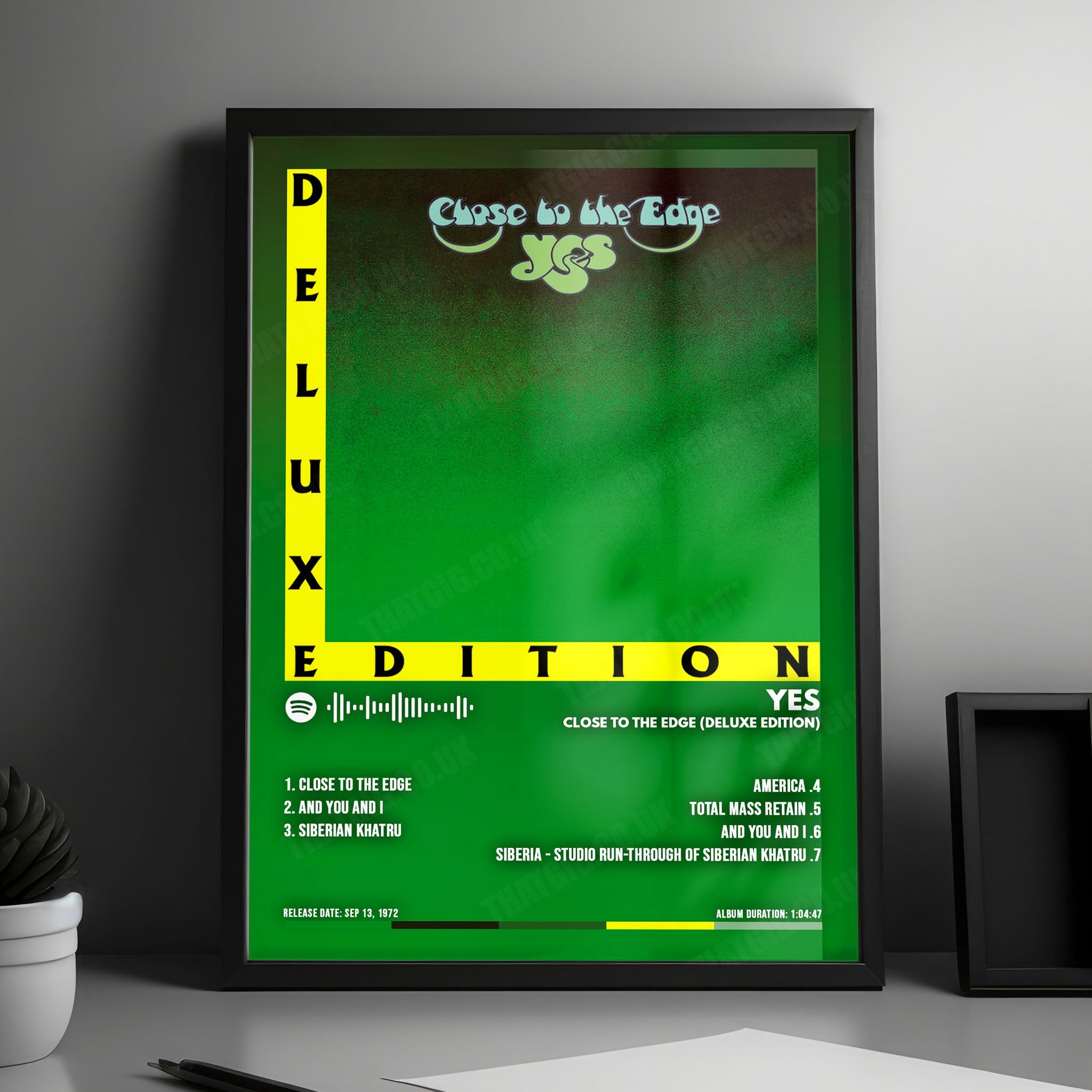 Yes "Close to the Edge  " Album Cover Poster - with Complete Tracklist