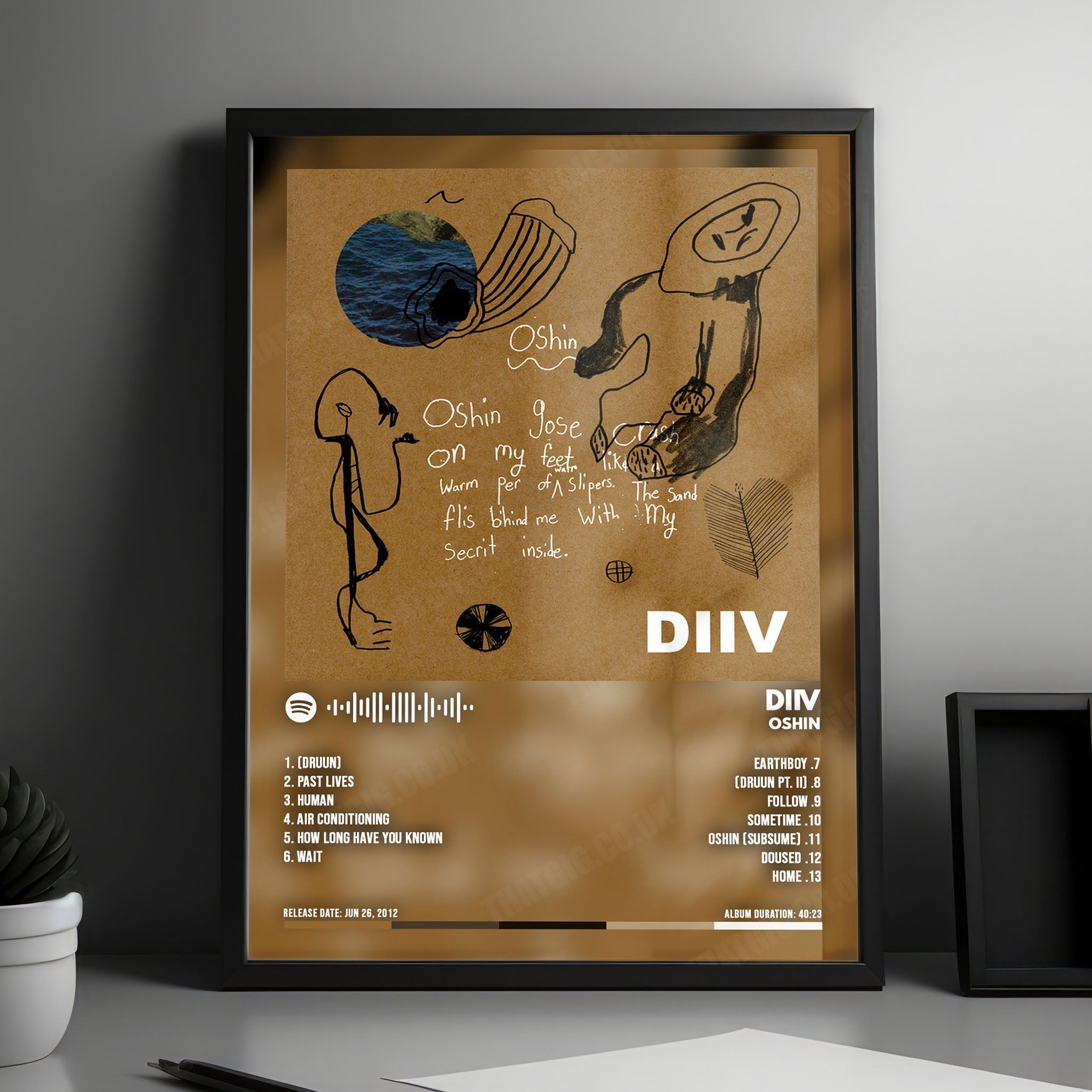 DIIV "Oshin" Album Cover Poster - with Complete Tracklist