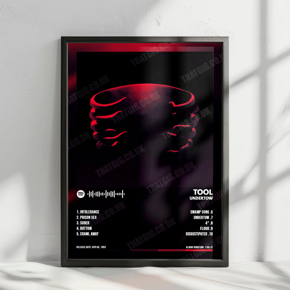 Tool "Undertow" Album Cover Poster - with Complete Tracklist