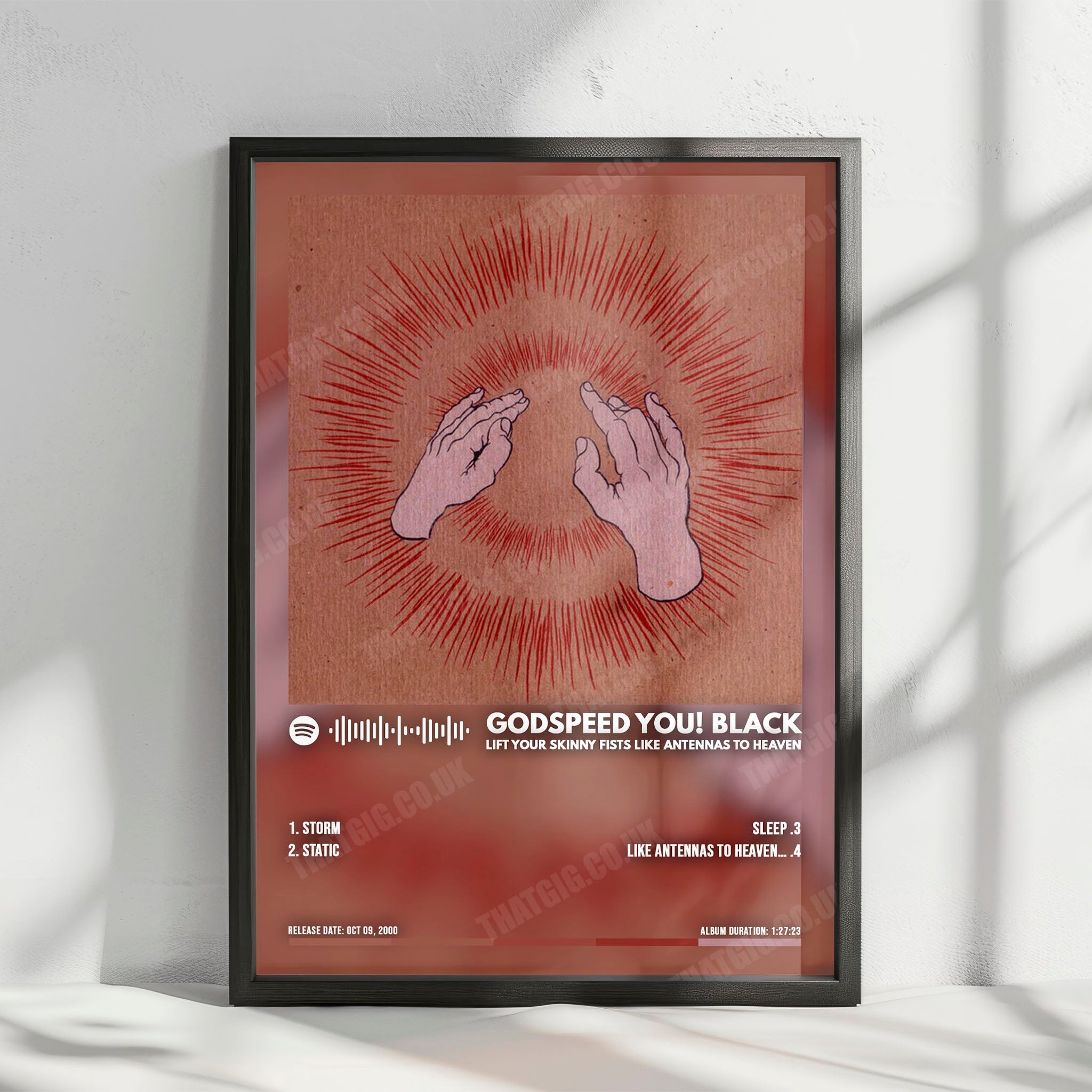 Godspeed You! Black Emperor "Lift Your Skinny Fists Like Antennas To Heaven" Album Cover Poster - with Complete Tracklist