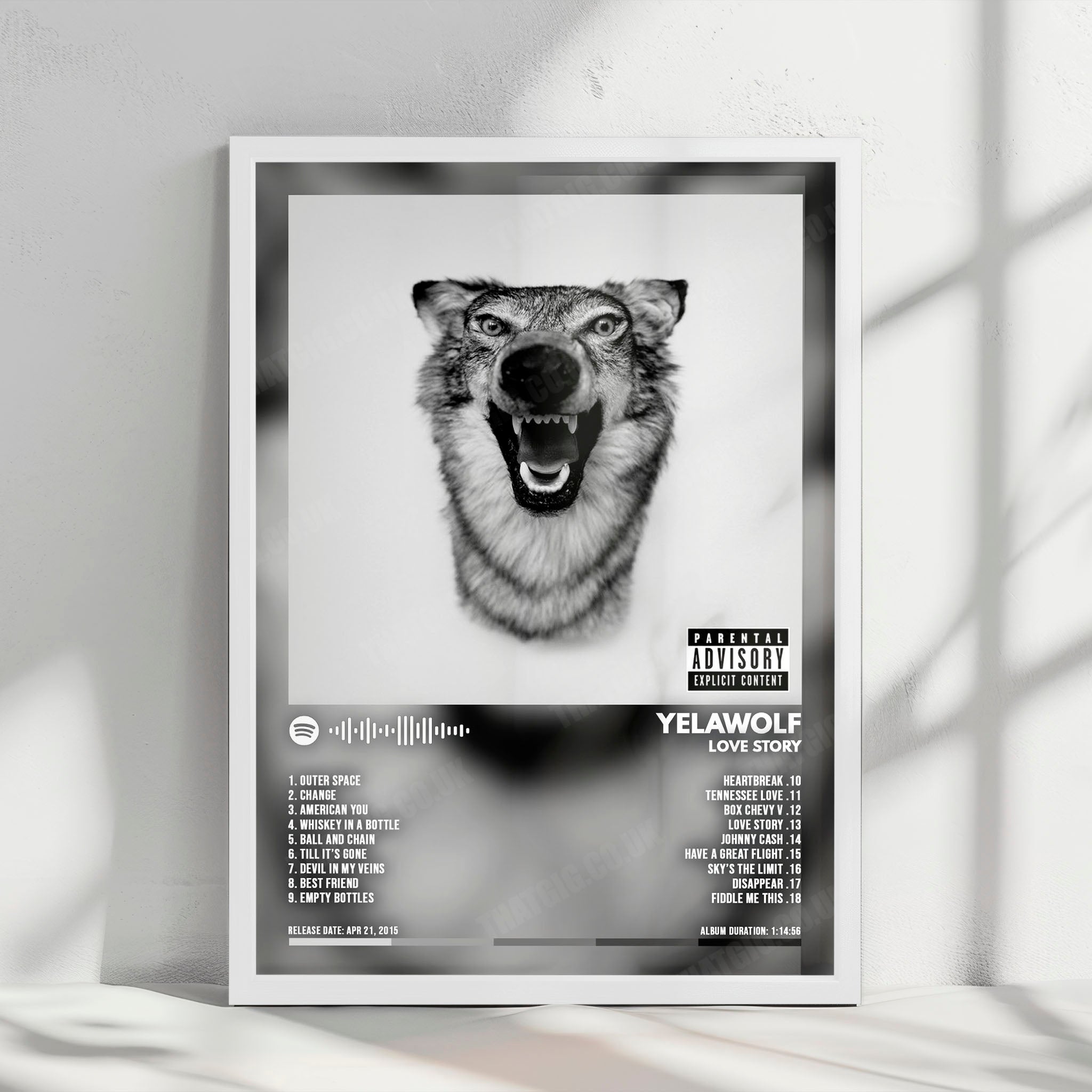 AZ "A.W.O.L." Album Cover Poster - with Complete Tracklist