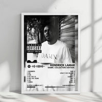 Kendrick Lamar "DAMN. Collectors Edition" Album Cover Poster - with Complete Tracklist