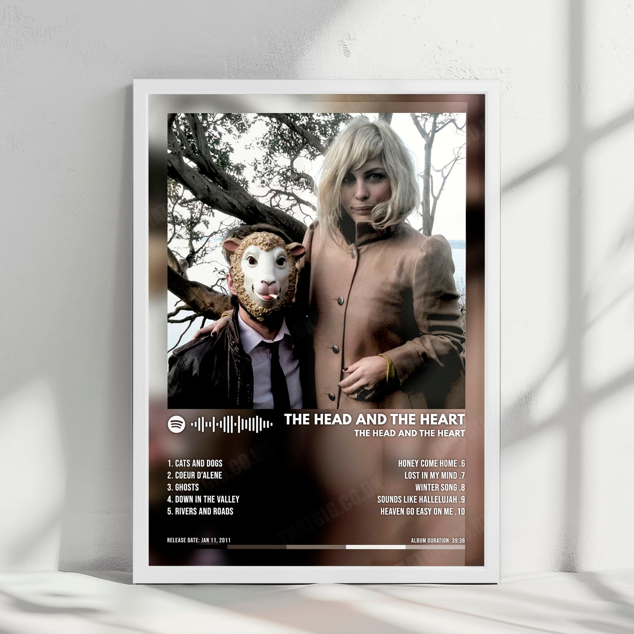 The Head and the Heart "The Head and the Heart" Album Cover Poster - with Complete Tracklist