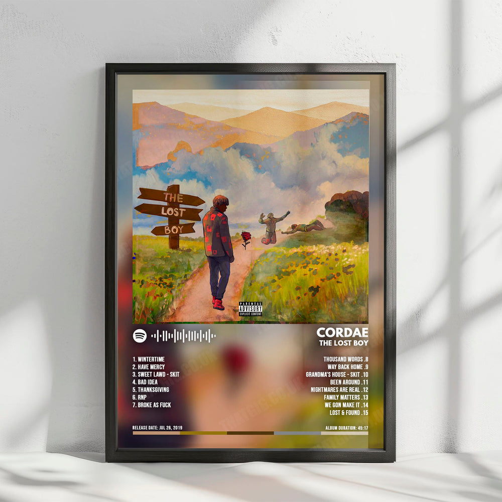 Cordae "The Lost Boy" Album Cover Poster - with Complete Tracklist