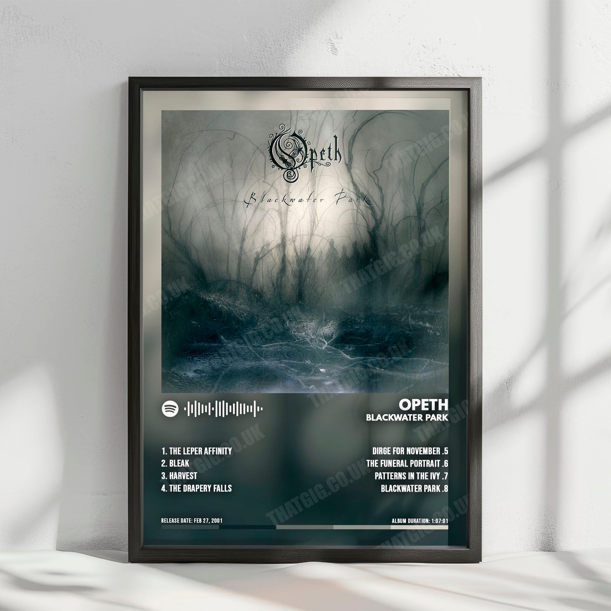 Opeth "Blackwater Park" Album Cover Poster - with Complete Tracklist