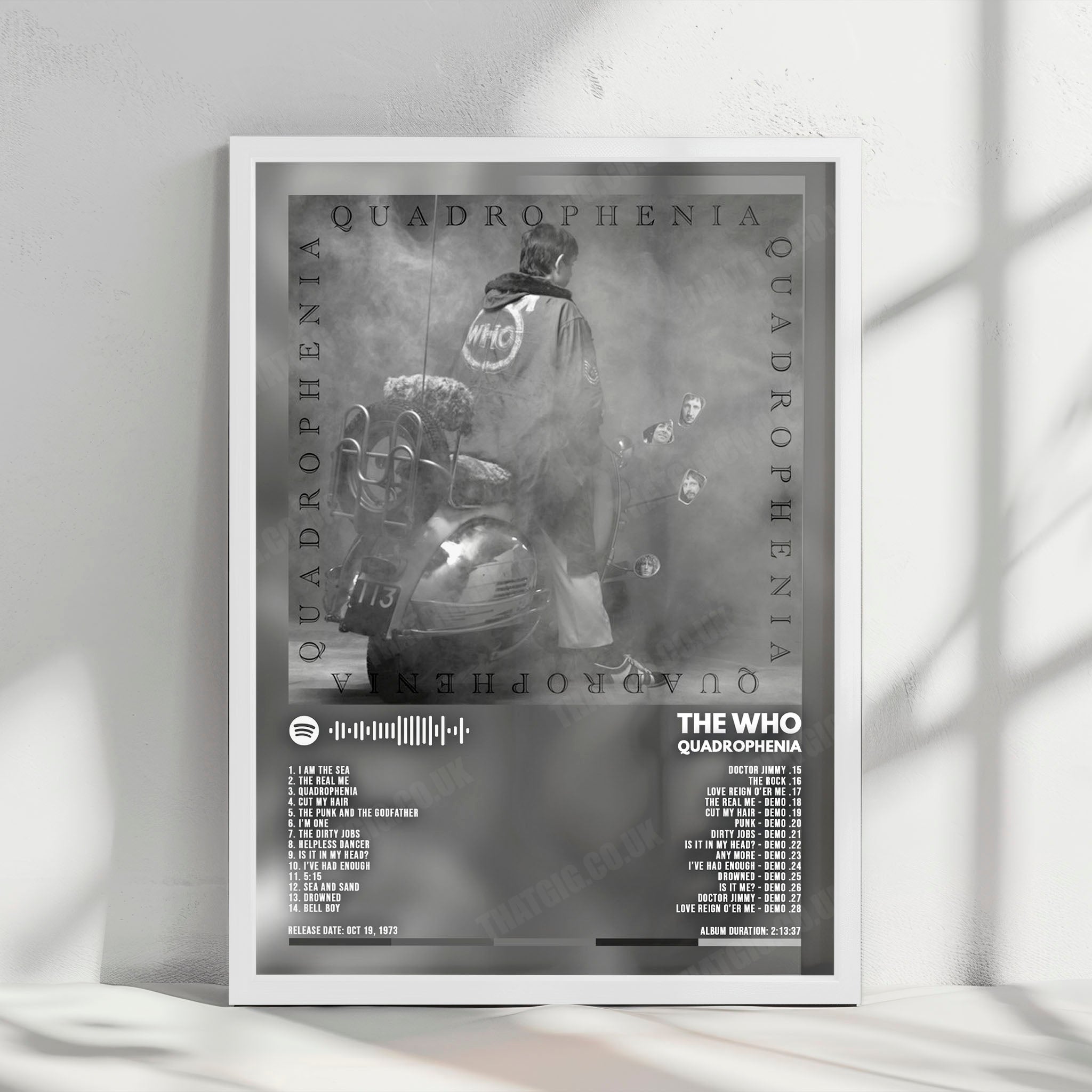 The Who "Quadrophenia" Album Cover Poster - with Complete Tracklist