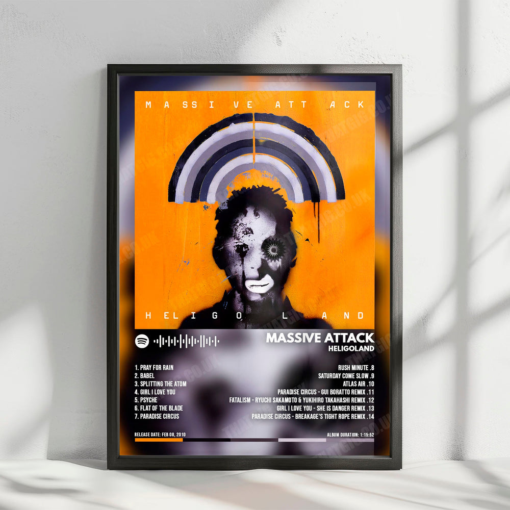 Massive Attack "Heligoland" Album Cover Poster - with Complete Tracklist