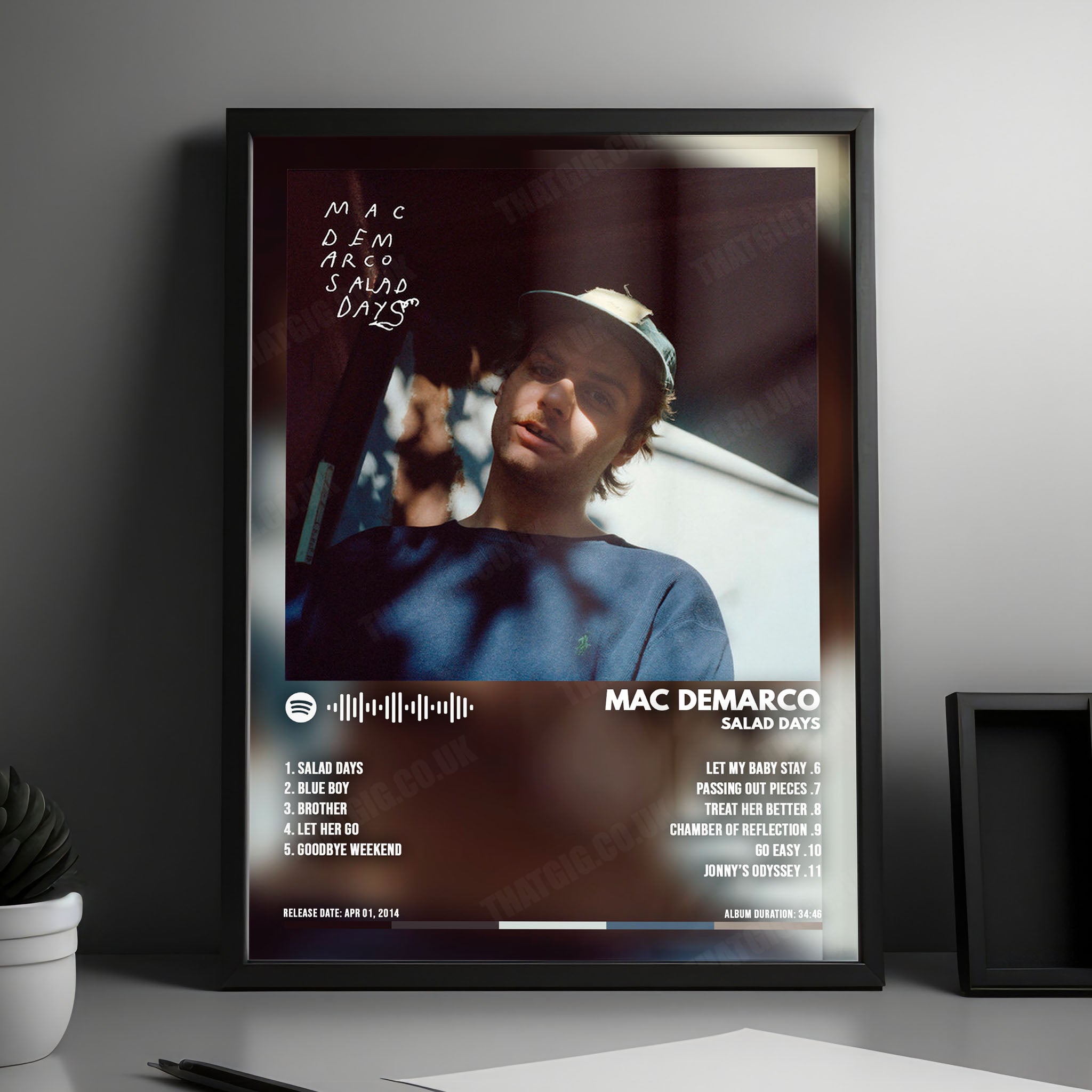 Mac DeMarco "Salad Days" Album Cover Poster - with Complete Tracklist