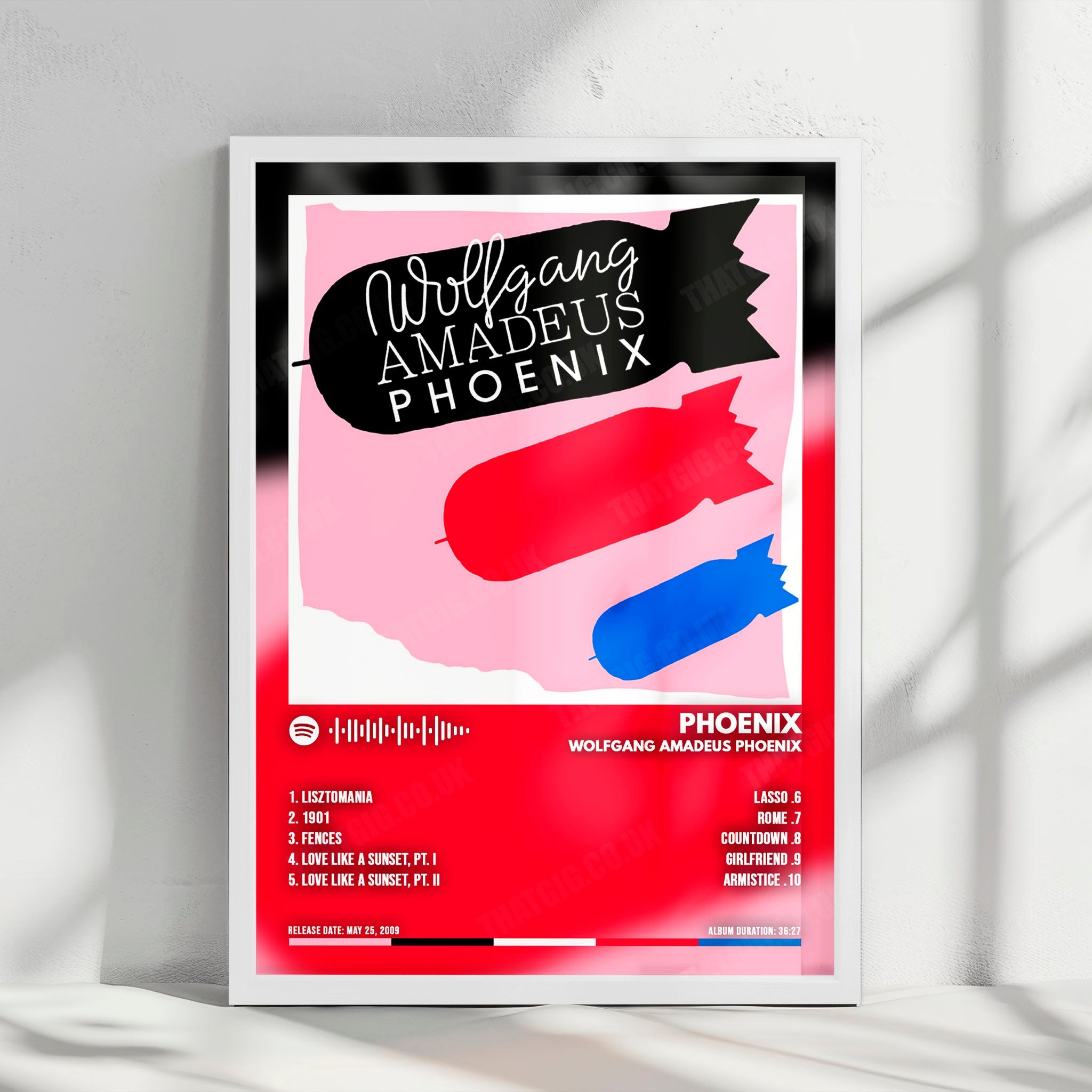 Phoenix "Wolfgang Amadeus Phoenix" Album Cover Poster - with Complete Tracklist