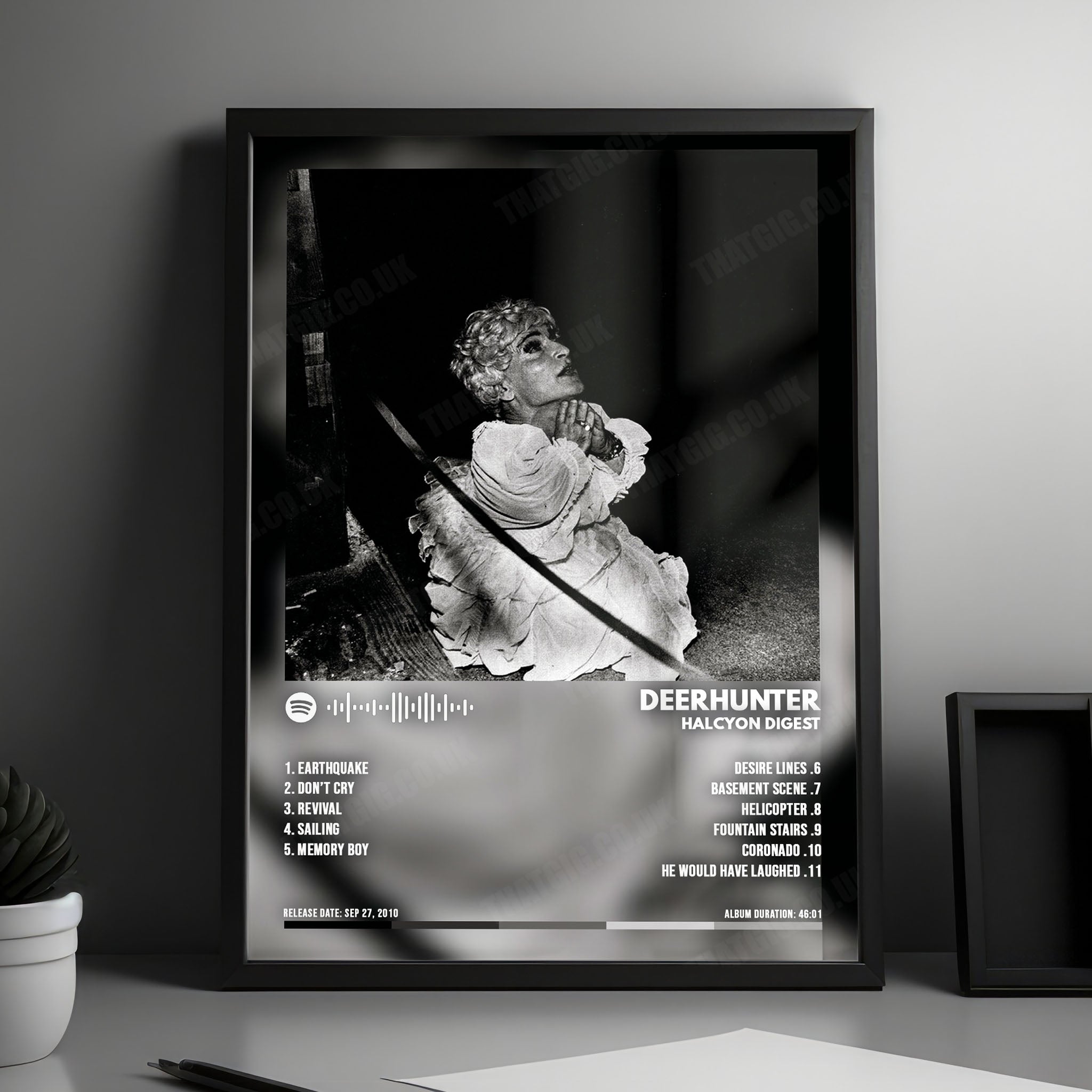 Deerhunter "Halcyon Digest" Album Cover Poster - with Complete Tracklist