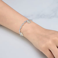 Daisy Charm Beaded Stretch Bracelet