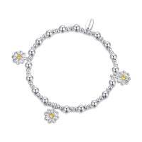 Daisy Crystal Beaded Stretch Bracelet Created with Zircondia® Crystals