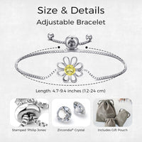 Daisy Crystal Friendship Bracelet Created with Zircondia® Crystals