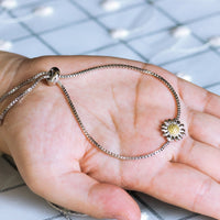 Daisy Friendship Bracelet Created with Zircondia® Crystals