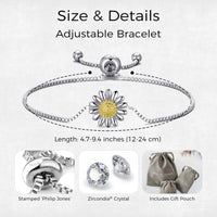 Daisy Friendship Bracelet Created with Zircondia® Crystals