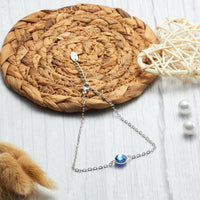 Dark Blue Crystal Anklet Created with Zircondia® Crystals