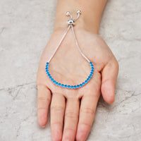 Dark Blue Tennis Friendship Bracelet Created with Zircondia® Crystals