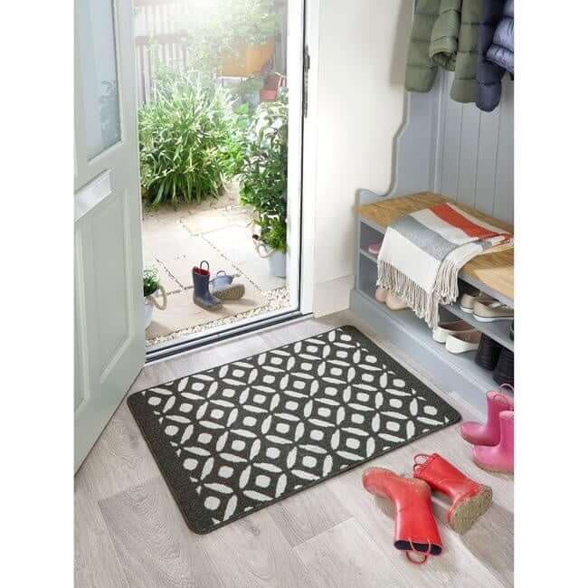 Washable Mat and Runners Geometric Design