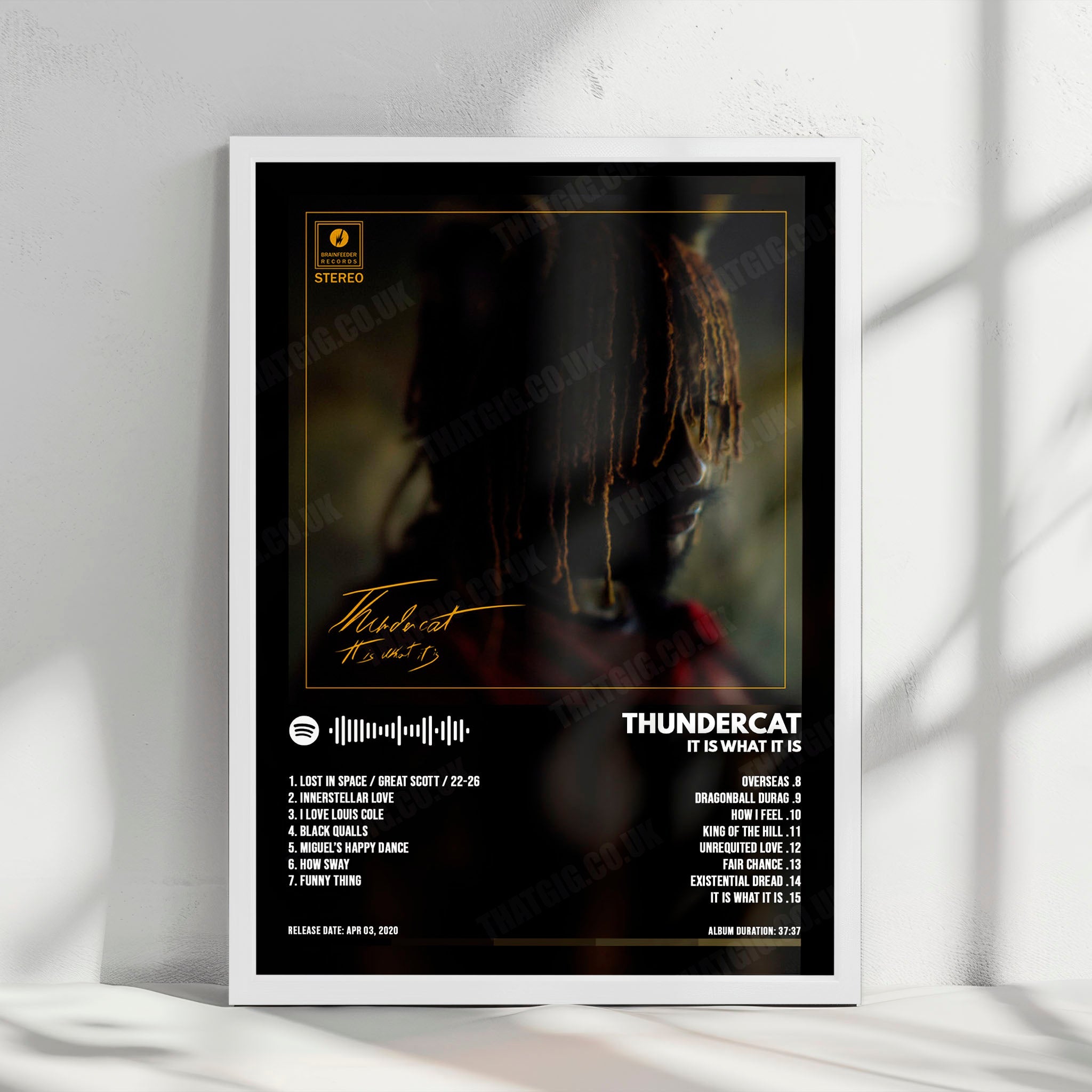 Thundercat "It Is What It Is" Album Cover Poster - with Complete Tracklist
