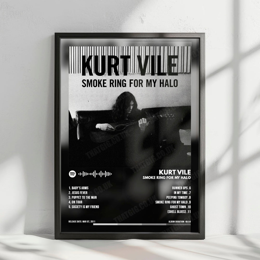 Kurt Vile "Smoke Ring for My Halo" Album Cover Poster - with Complete Tracklist