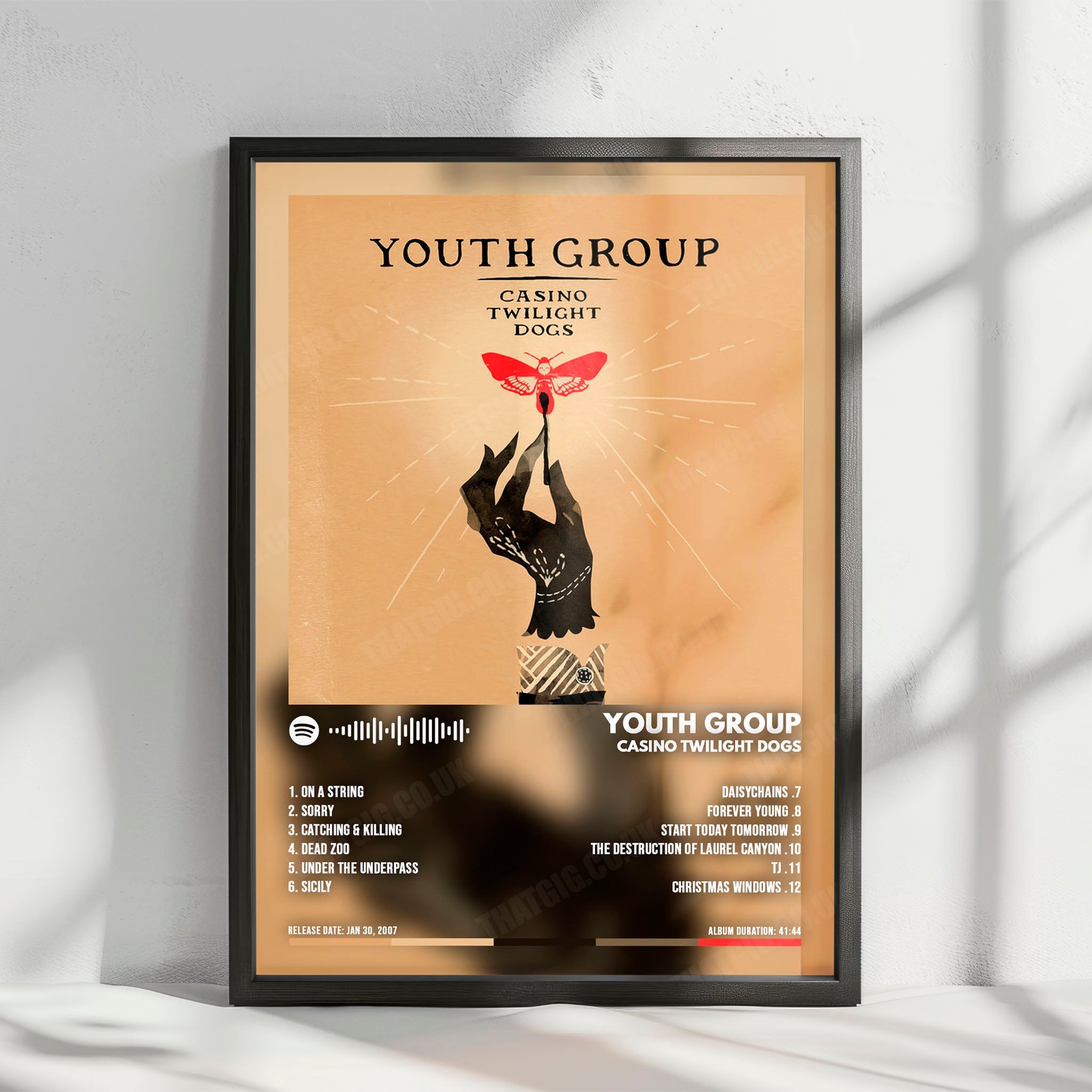 Youth Group "Casino Twilight Dogs" Album Cover Poster - with Complete Tracklist