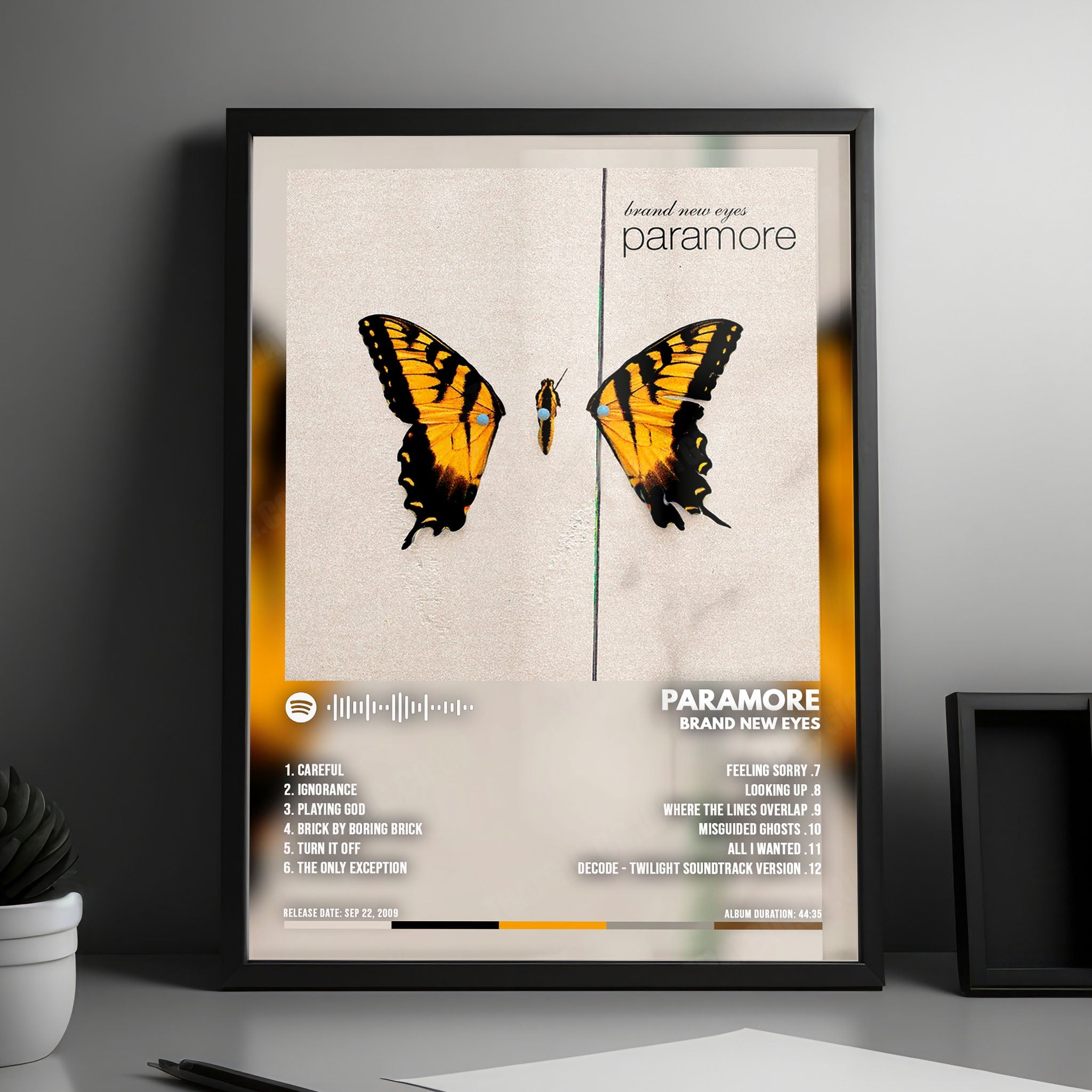 Paramore "Brand New Eyes" Album Cover Poster - with Complete Tracklist