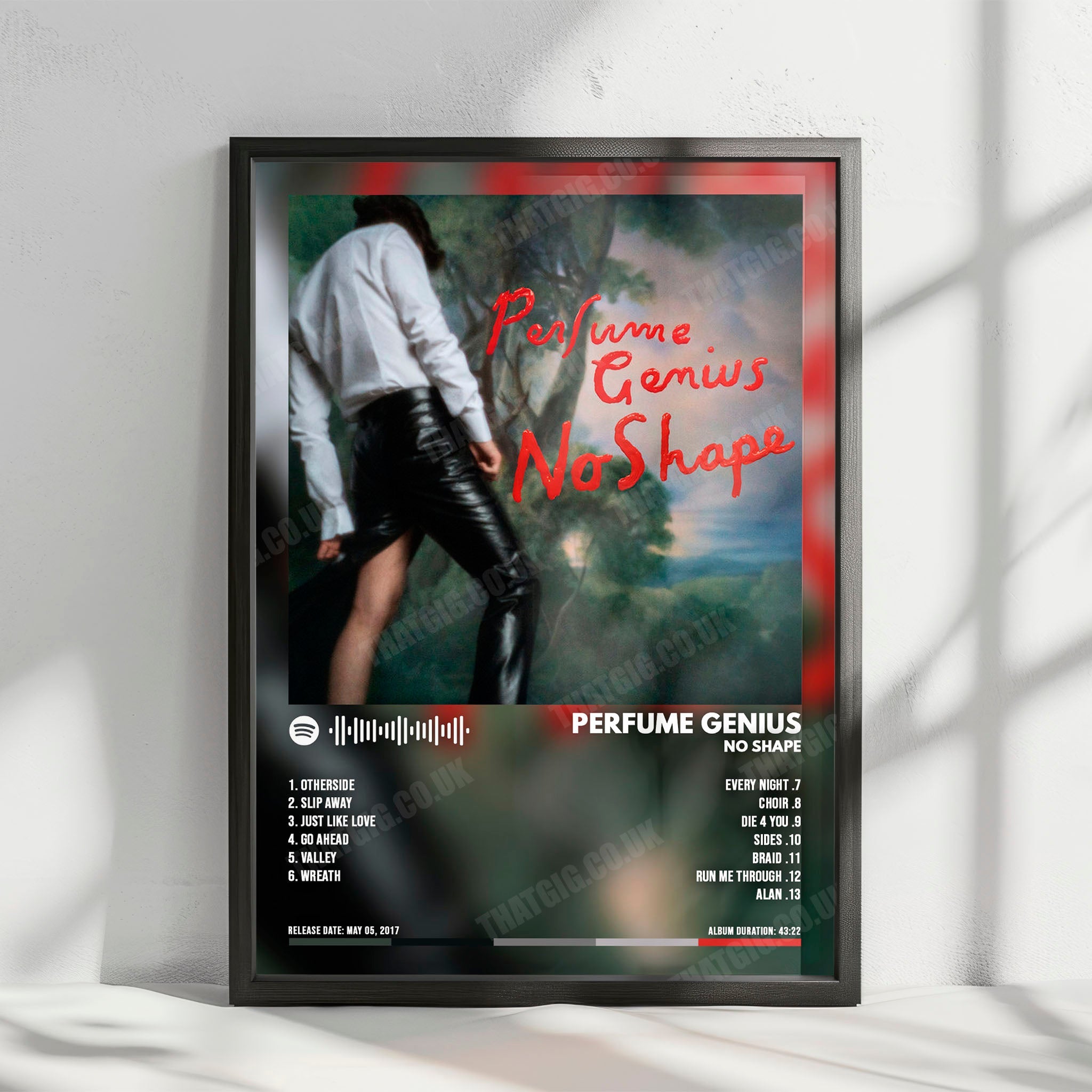 Perfume Genius "No Shape" Album Cover Poster - with Complete Tracklist