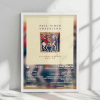 Paul Simon "Graceland" Album Cover Poster - with Complete Tracklist