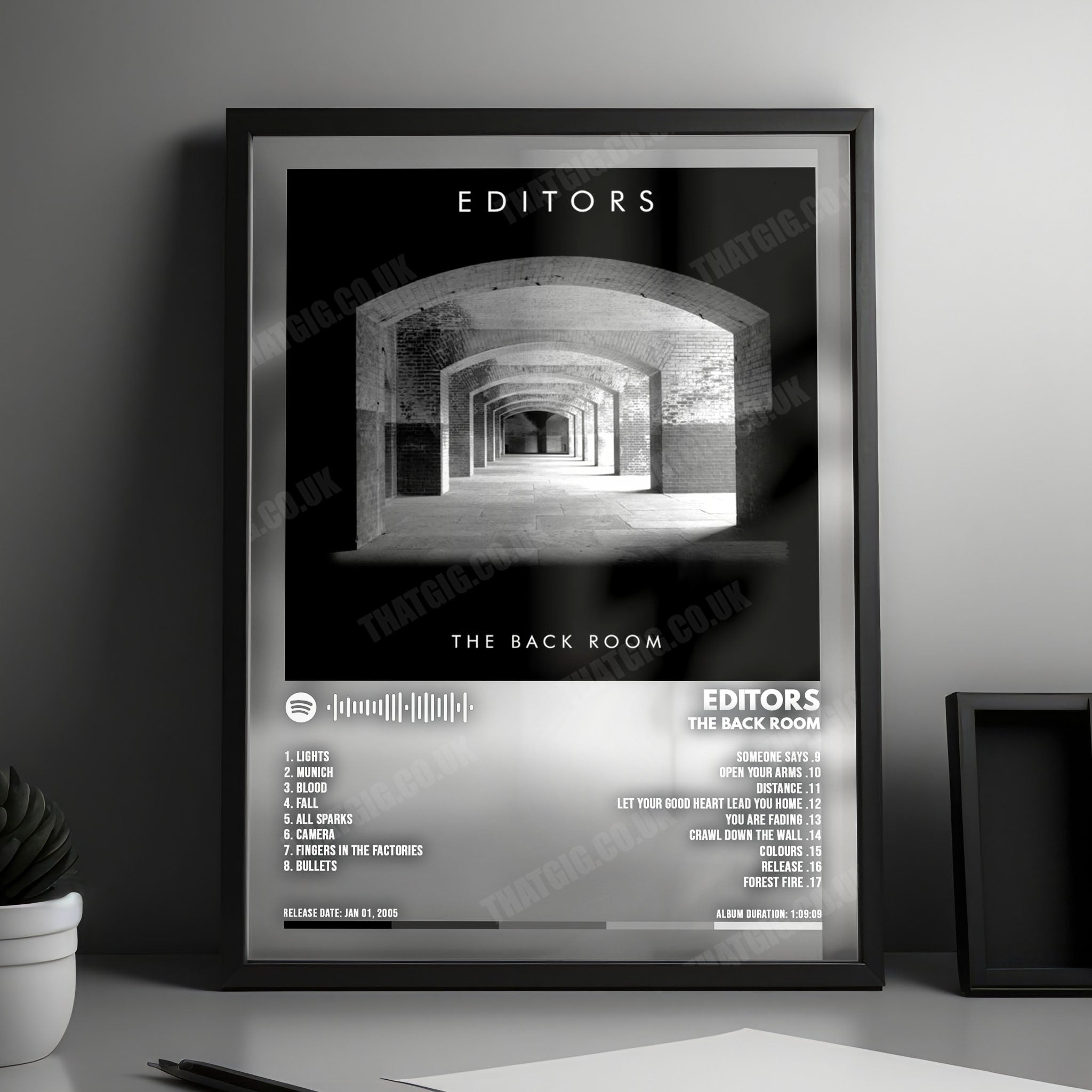 Editors "The Back Room" Album Cover Poster - with Complete Tracklist