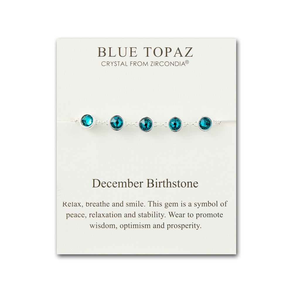 December Birthstone Bracelet Created with Blue Topaz Zircondia® Crystals