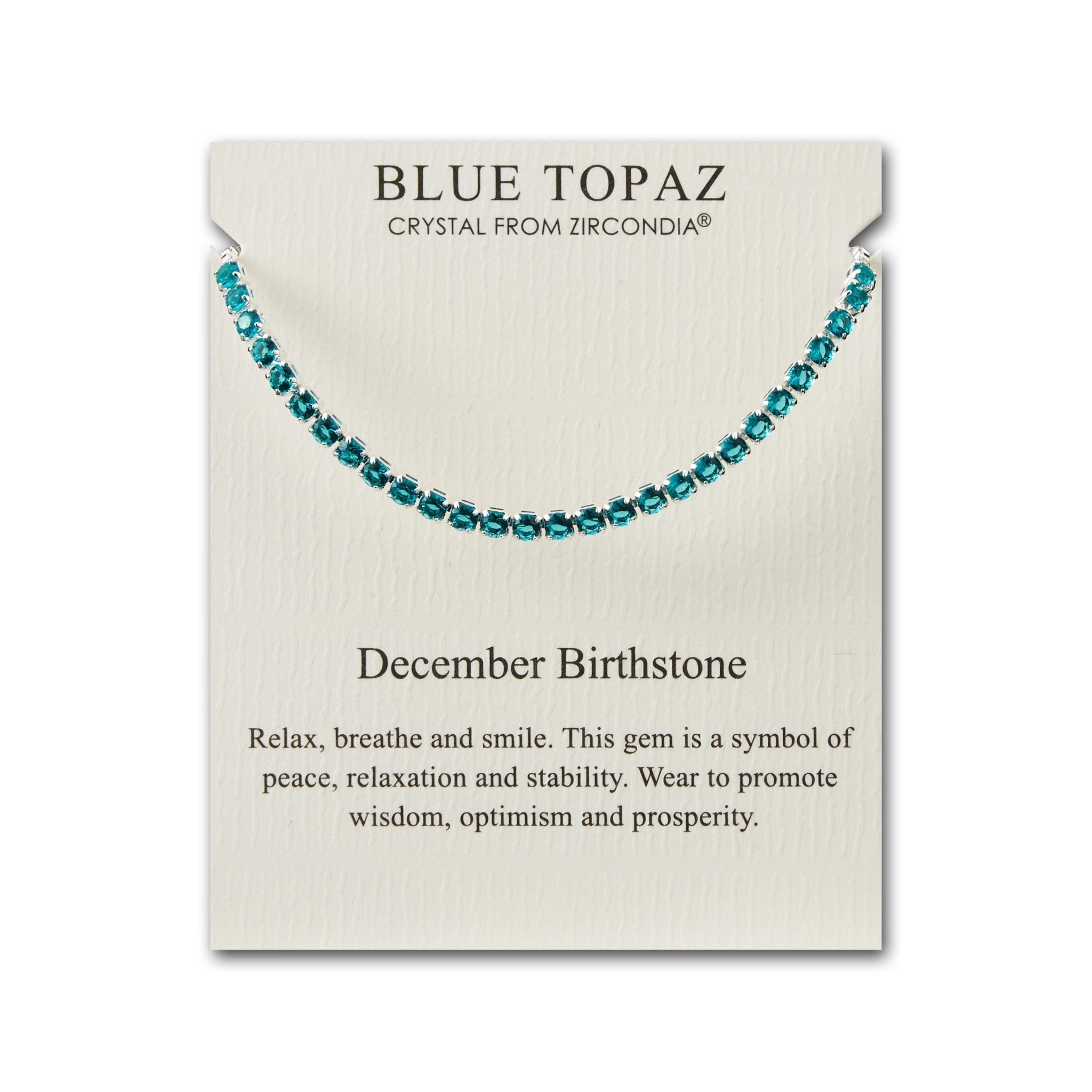 December Birthstone Friendship Bracelet with Blue Topaz Zircondia® Crystals