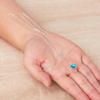 December (Blue Topaz) Birthstone Necklace Created with Zircondia® Crystals