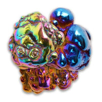 Chalcedony Shiny Quartz Metallic Space Bubbles 1-2" (single)